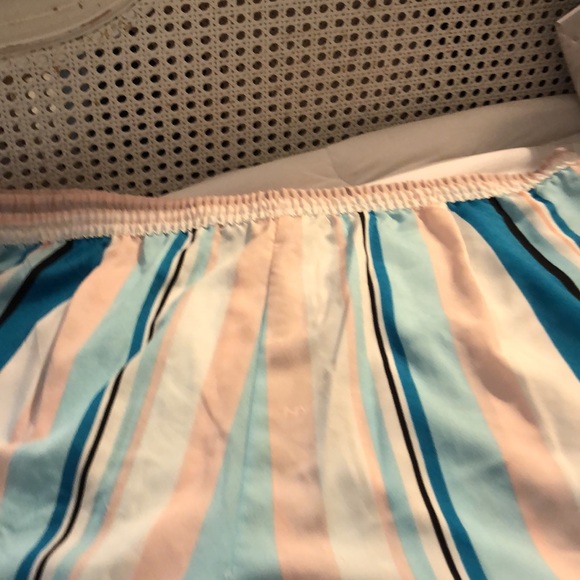 NWT DKNY Silky Wide Leg Striped Pants with Elastic, Tie-Adjustable Waist - Picture 11 of 15